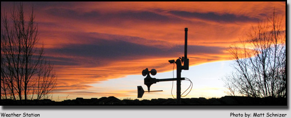 WX station in sunset